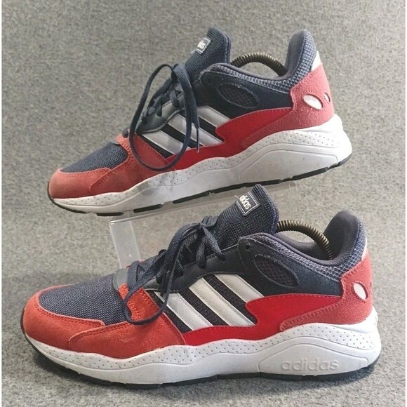 Adidas Chaos Cloudfoam Running Shoes Red White & Blue Men's Size 10 - Picture 1 of 15